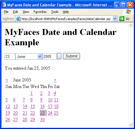 My Faces Date & Calendar